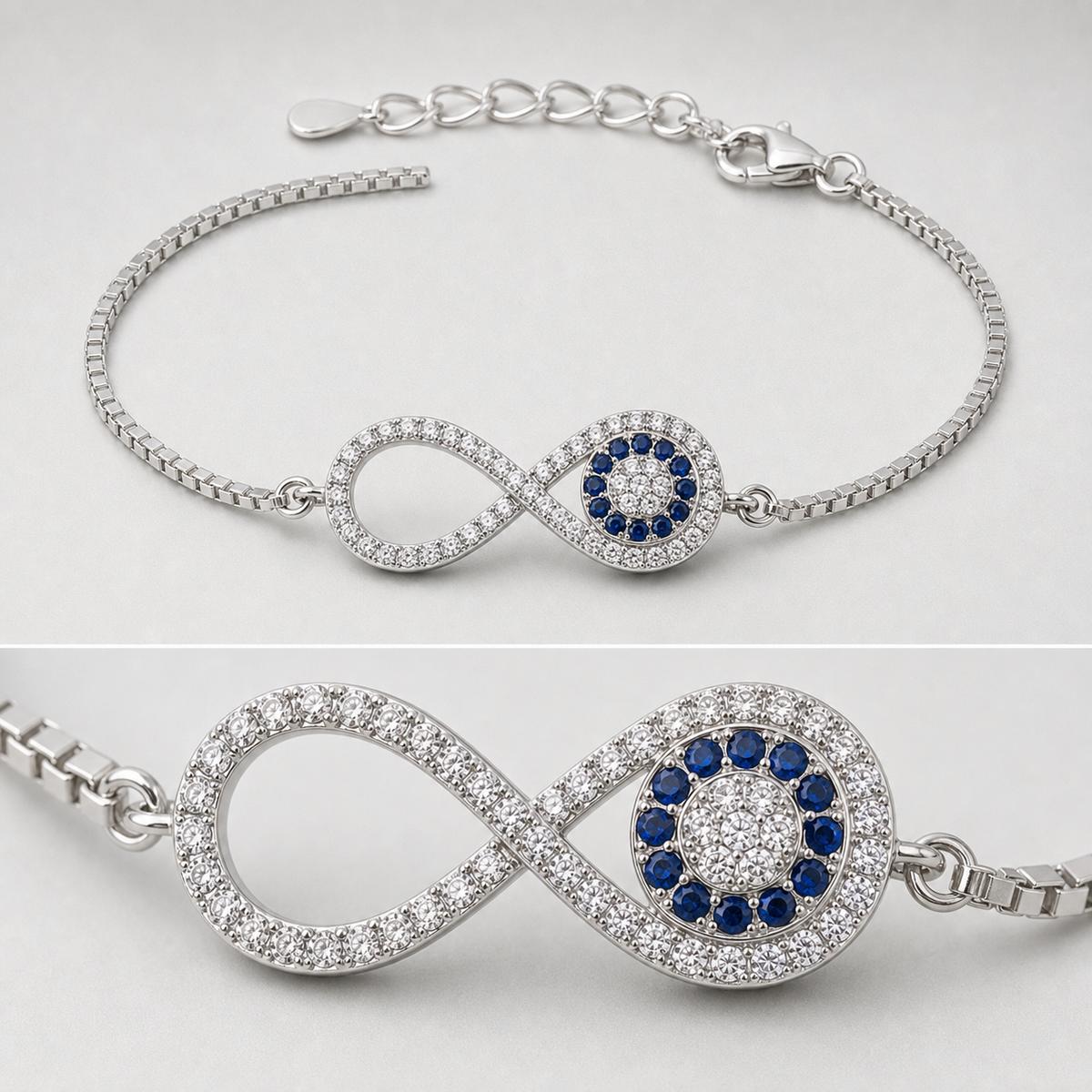 Silver Iris Infinity Bracelet product image 12