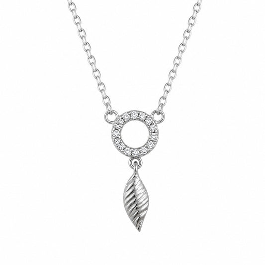 Silver Laurel Leaf Drop Necklace product image 1
