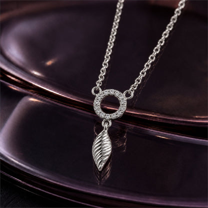 Silver Laurel Leaf Drop Necklace product image 4
