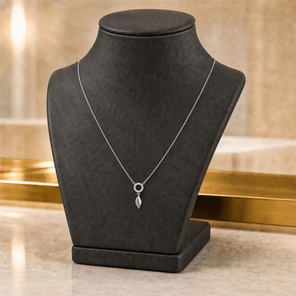 Silver Laurel Leaf Drop Necklace product image 6