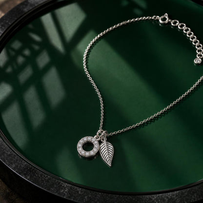 Silver Laurel Leaf Drop Necklace product image 3