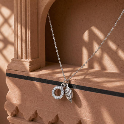 Silver Laurel Leaf Drop Necklace product image 4