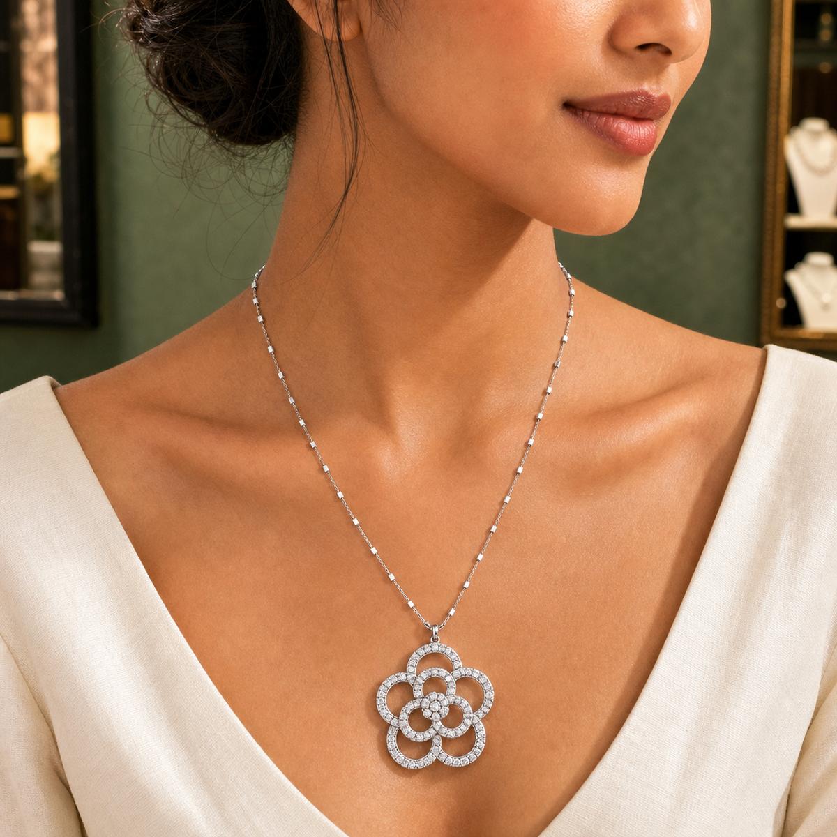 Silver Lotus Bloom Pendant product image 8