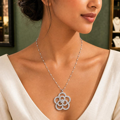 Silver Lotus Bloom Pendant product image 8