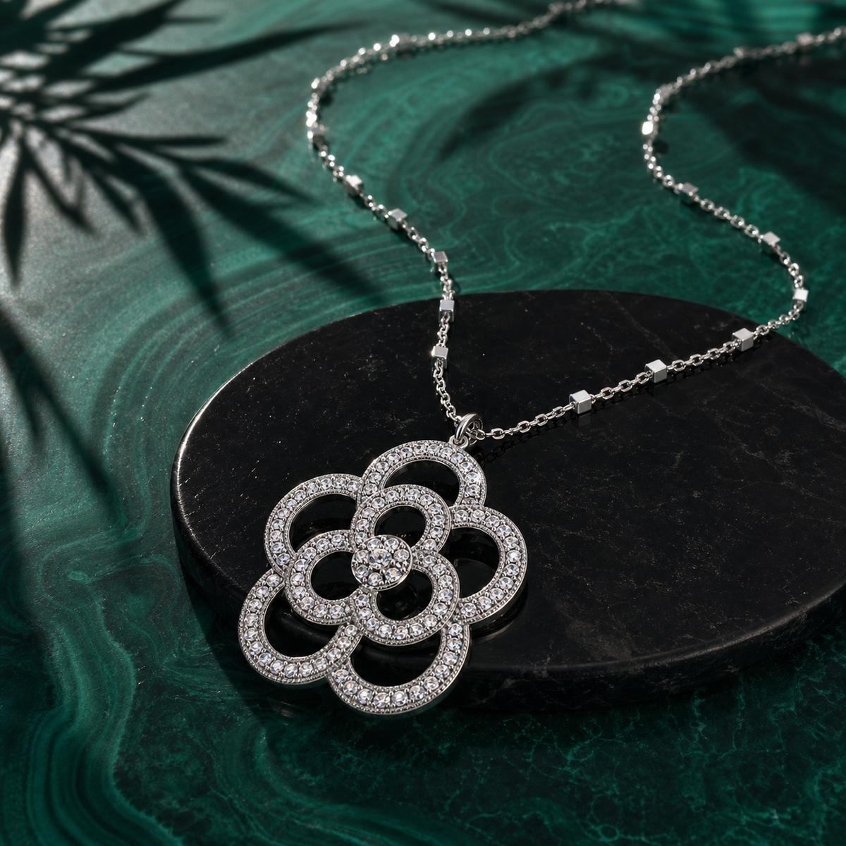 Silver Lotus Bloom Pendant product image 3
