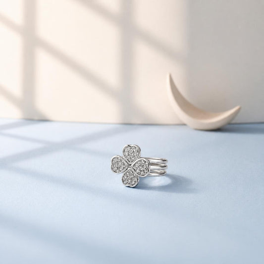 Silver Lucky Clover Ring product image 2
