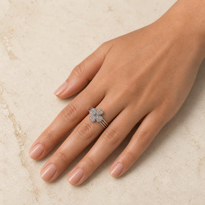 Silver Lucky Clover Ring product image 3