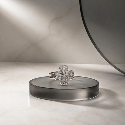 Silver Lucky Clover Ring product image 5