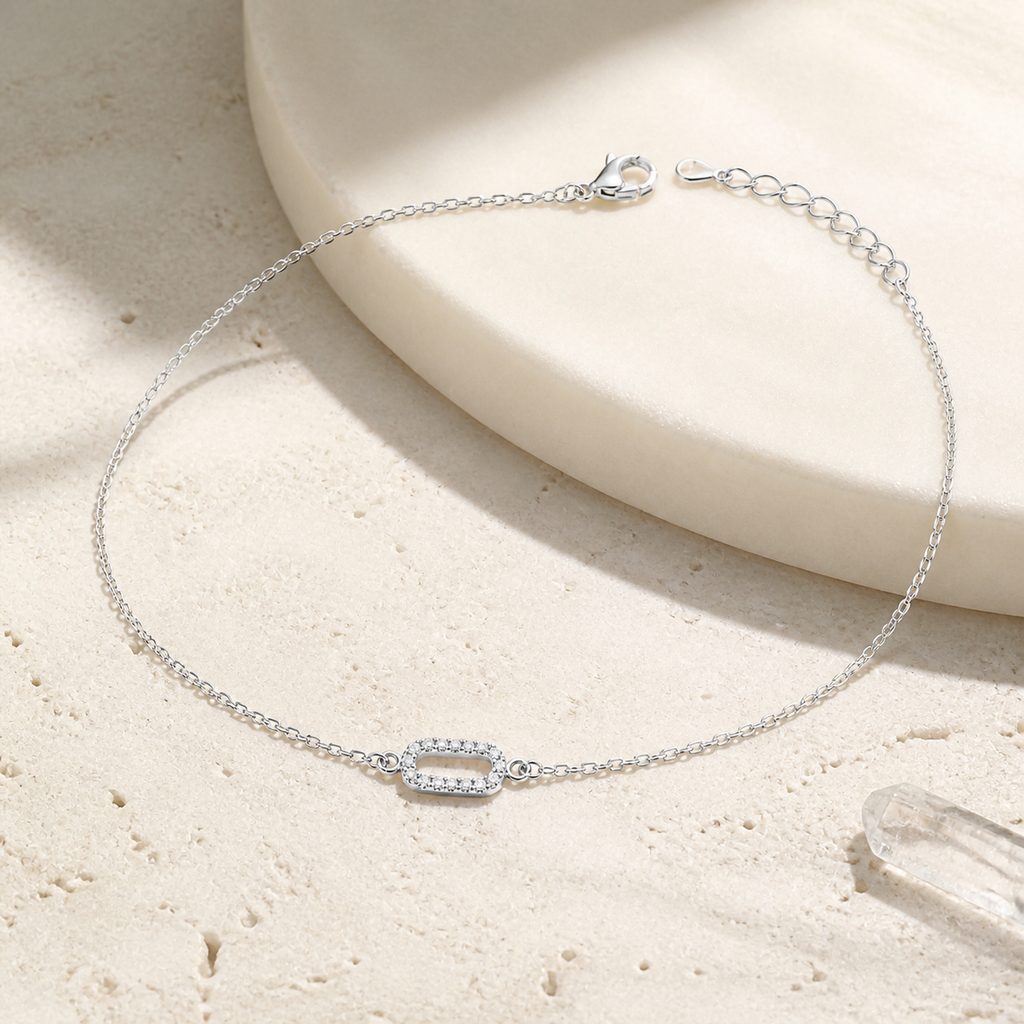Silver Lumiere Link Anklet product image 3