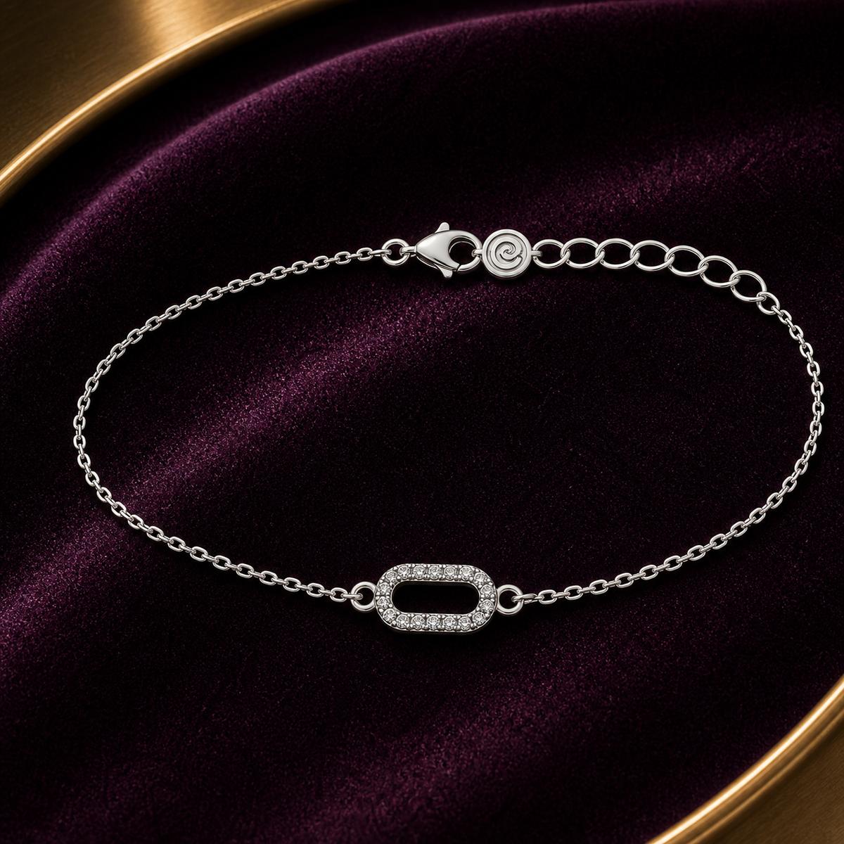 Silver Lumiere Link Anklet product image 3