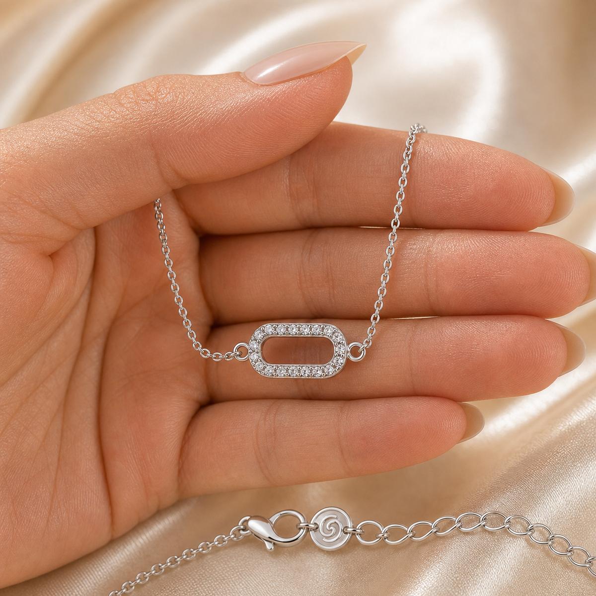Silver Lumiere Link Anklet product image 10