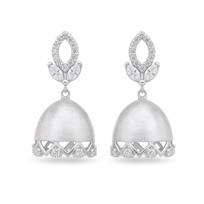 Silver Luna Bell Pearl Earrings product image 1
