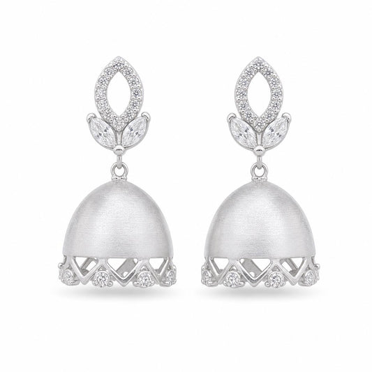 Silver Luna Bell Pearl Earrings product image 1
