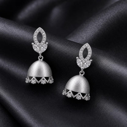 Silver Luna Bell Pearl Earrings product image 6