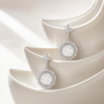 Silver Luna Medallion Earrings product image 4