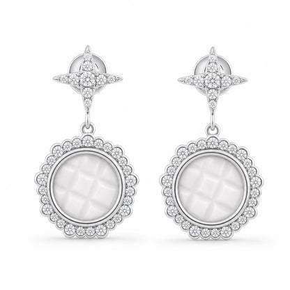 Silver Luna Medallion Earrings product image 1