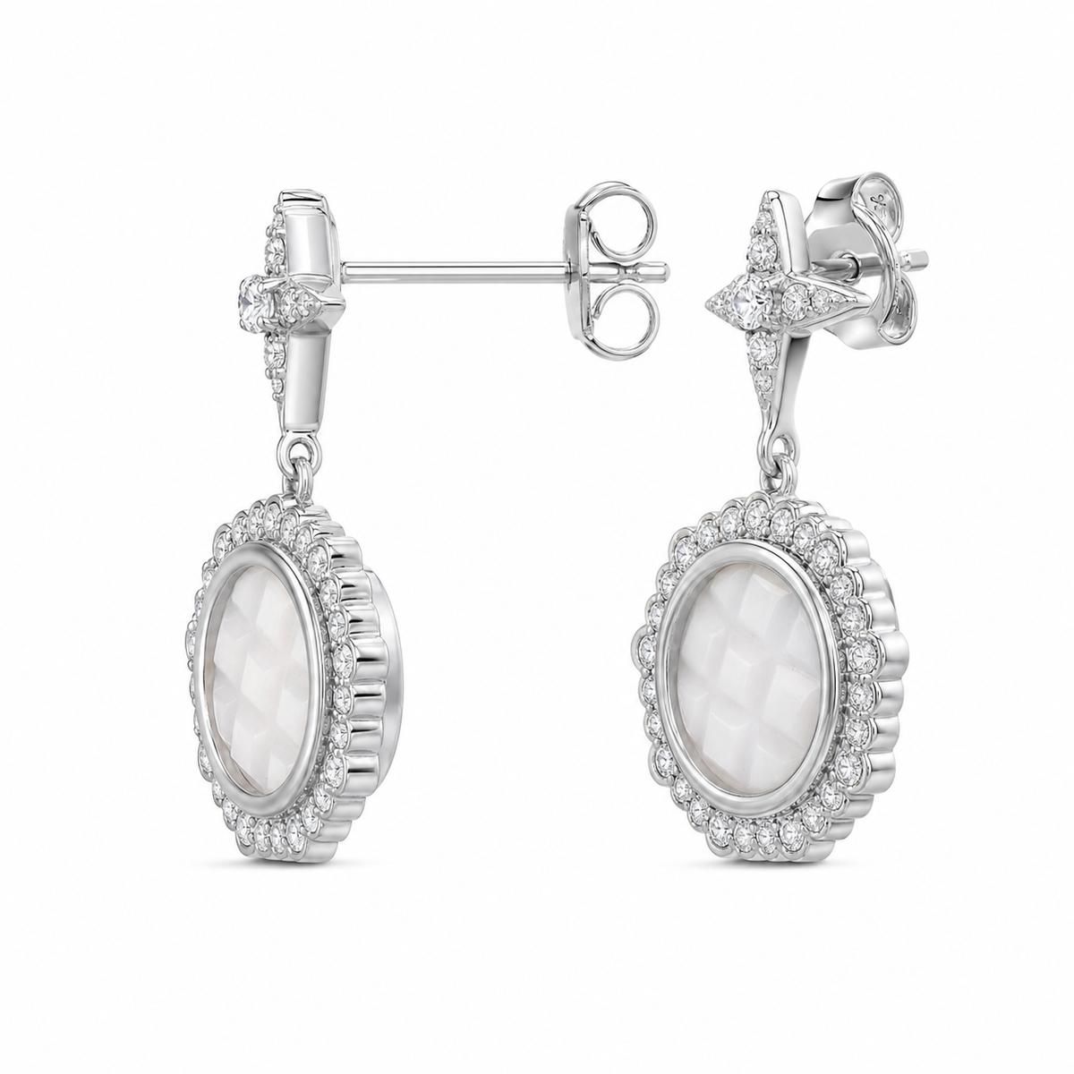 Silver Luna Medallion Earrings product image 3