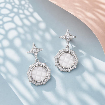 Silver Luna Medallion Earrings product image 5