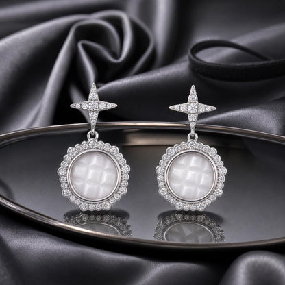 Silver Luna Medallion Earrings product image 6