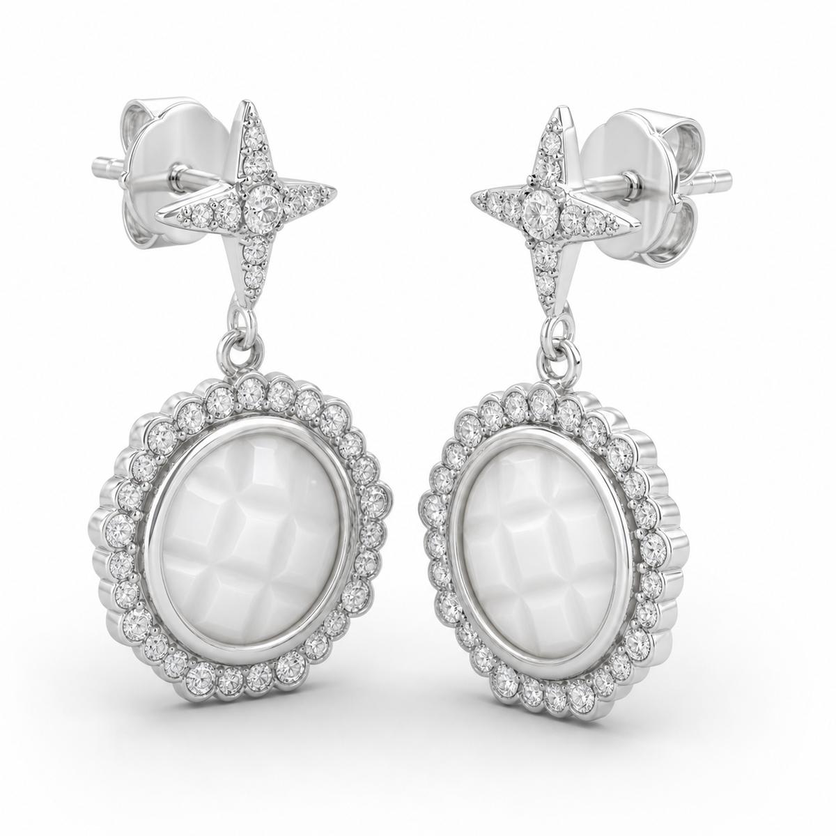 Silver Luna Medallion Earrings product image 2