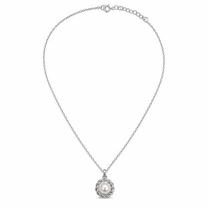 Silver Luna Pearl Halo Pendant product image 1