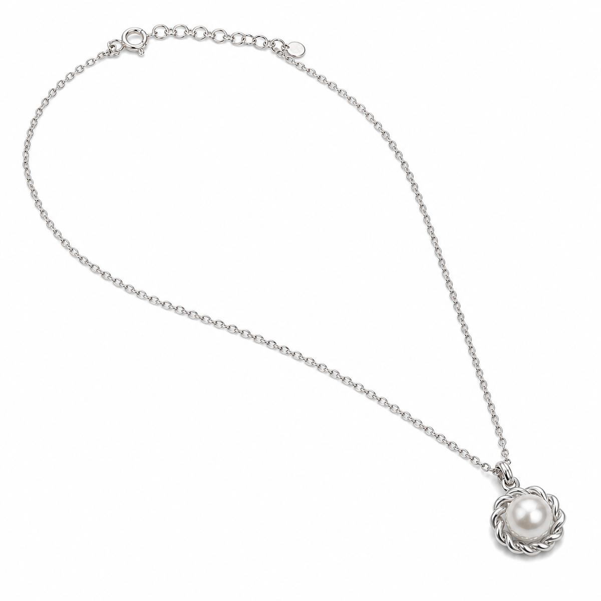 Silver Luna Pearl Halo Pendant product image 2