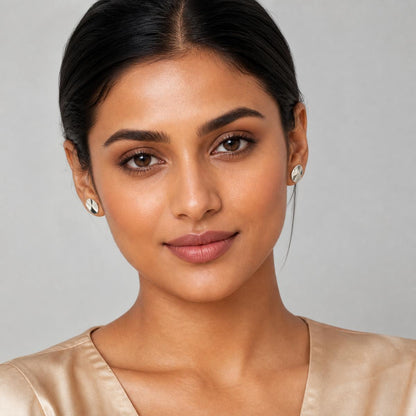 Silver Mira Polished Petal Earrings product image 3