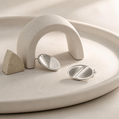 Silver Mira Polished Petal Earrings product image 5