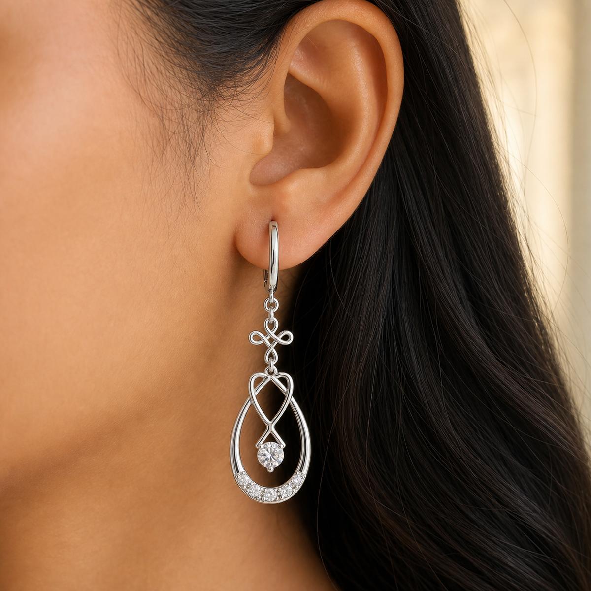 Silver Mira Teardrop Earrings product image 7