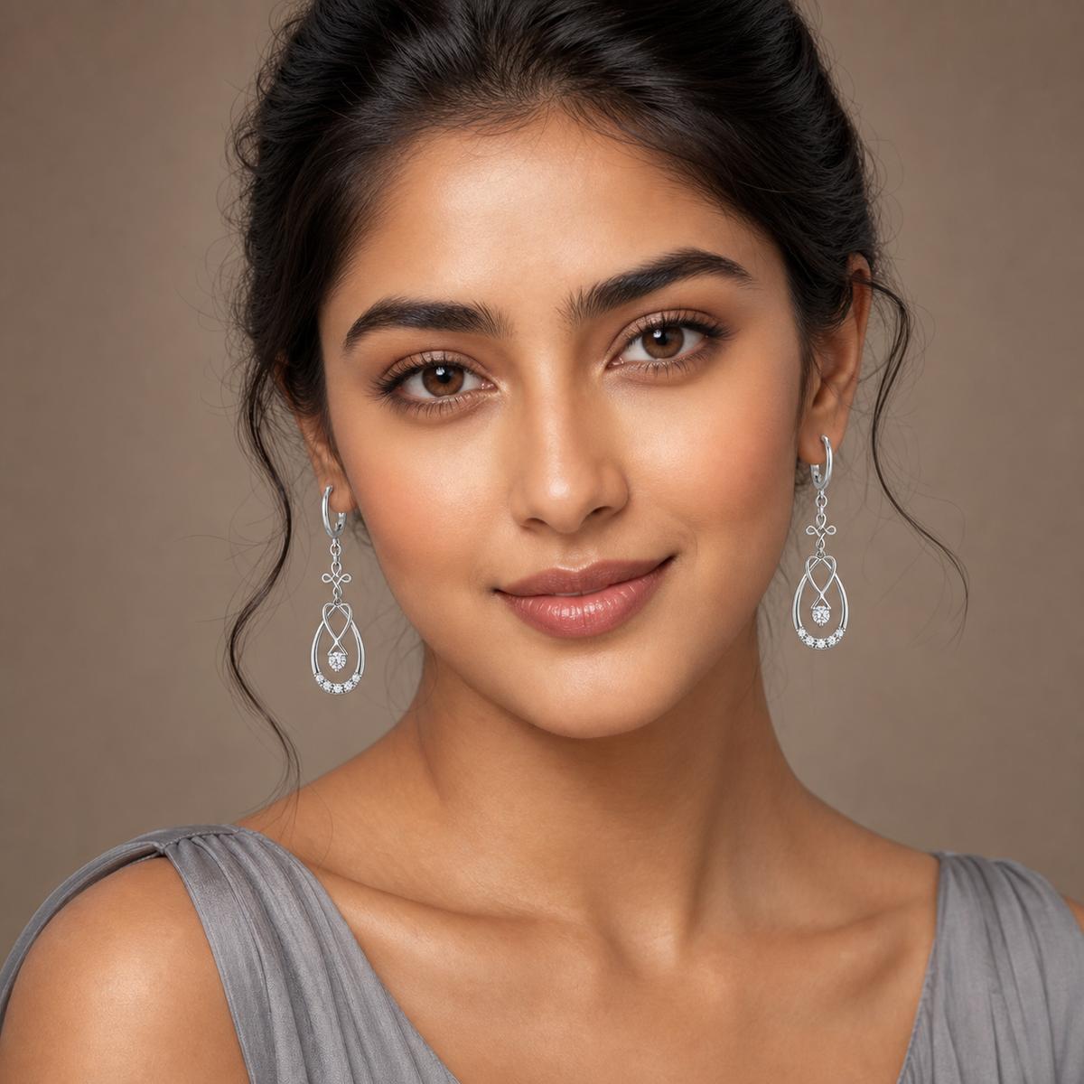 Silver Mira Teardrop Earrings product image 8