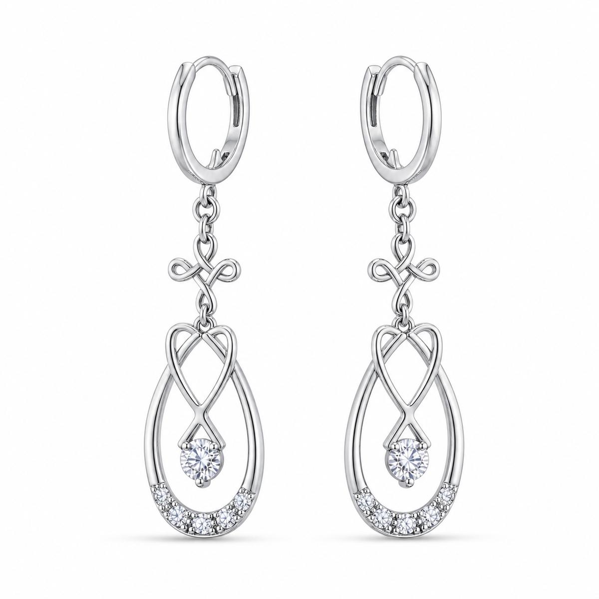 Silver Mira Teardrop Earrings product image 3