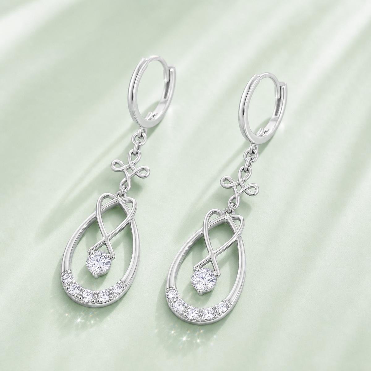 Silver Mira Teardrop Earrings product image 5