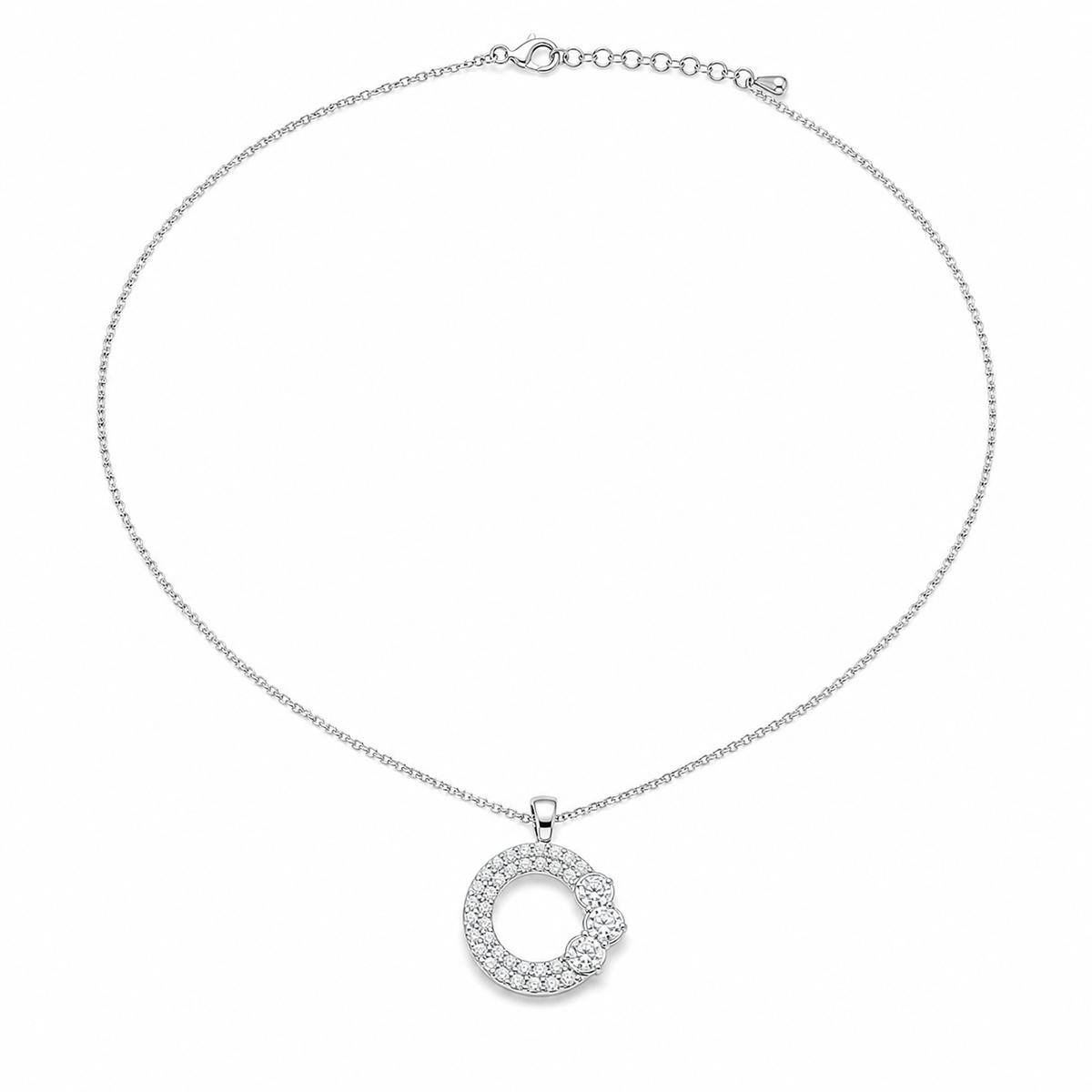 Silver Moonlit Crescent Pendant product image 1