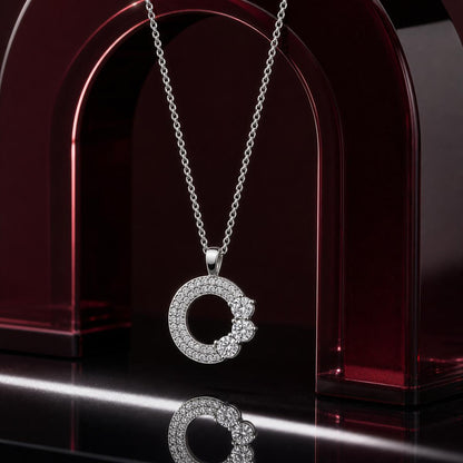 Silver Moonlit Crescent Pendant product image 4