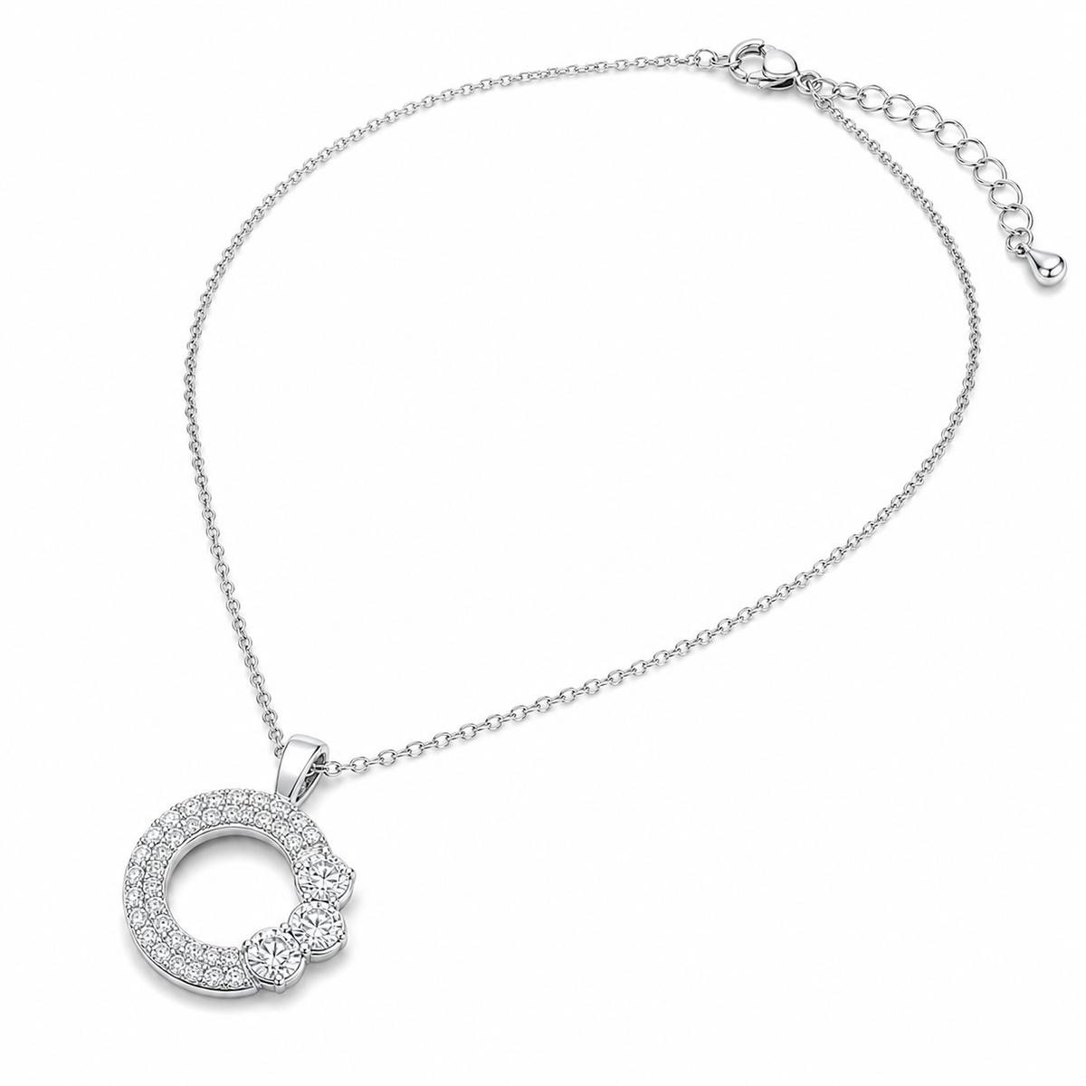 Silver Moonlit Crescent Pendant product image 2