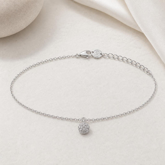 Silver Moonlit Disc Anklet product image 1