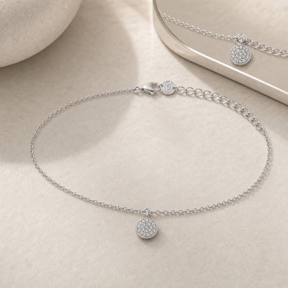Silver Moonlit Disc Anklet product image 11