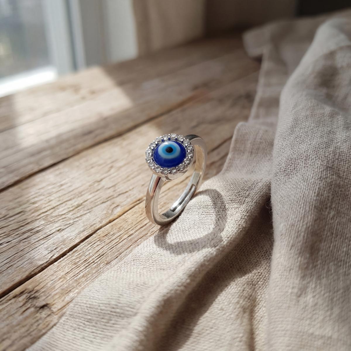 Silver Adjustable Nazar Ring product image 2
