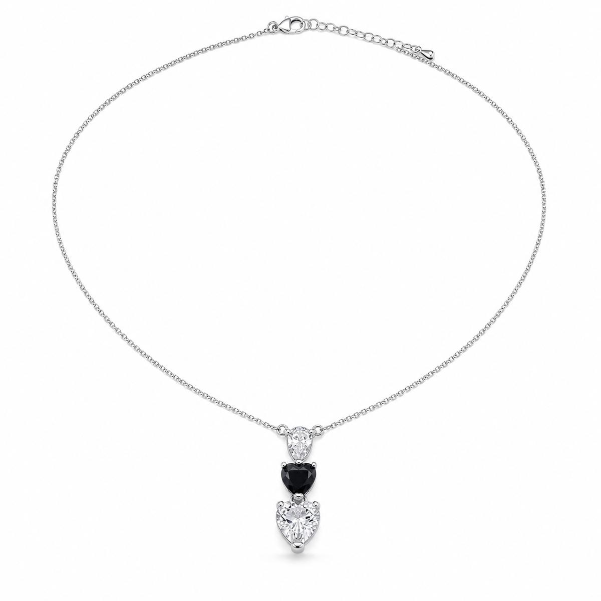Silver Noir Heart Cascade Necklace product image 1