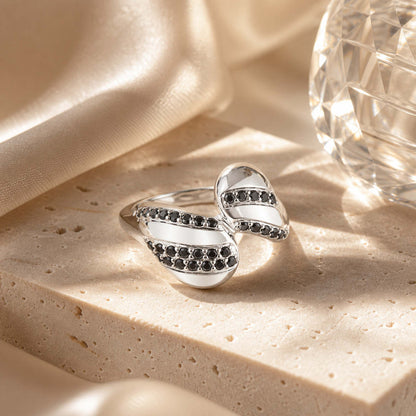 Silver Adjustable Noir Wave Ring product image 2