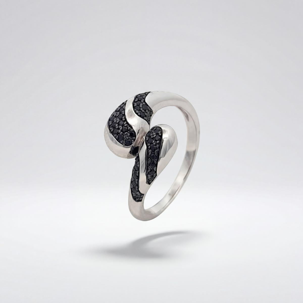 Silver Adjustable Noir Wave Ring product image 1