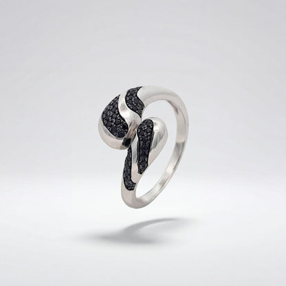 Silver Adjustable Noir Wave Ring product image 1