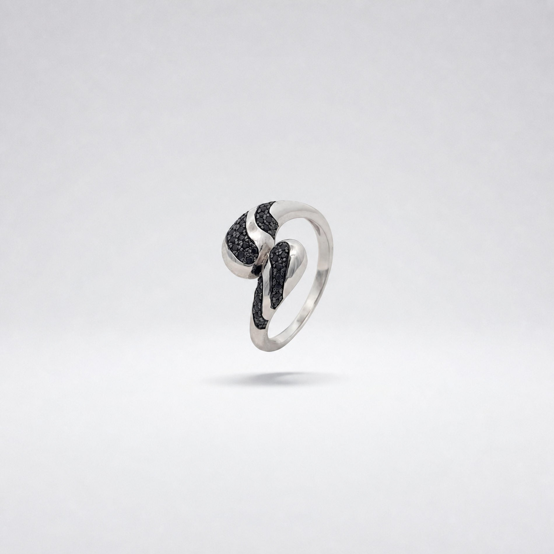 Silver Adjustable Noir Wave Ring product image 2