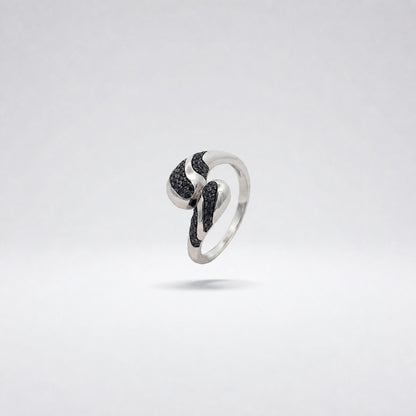 Silver Adjustable Noir Wave Ring product image 2