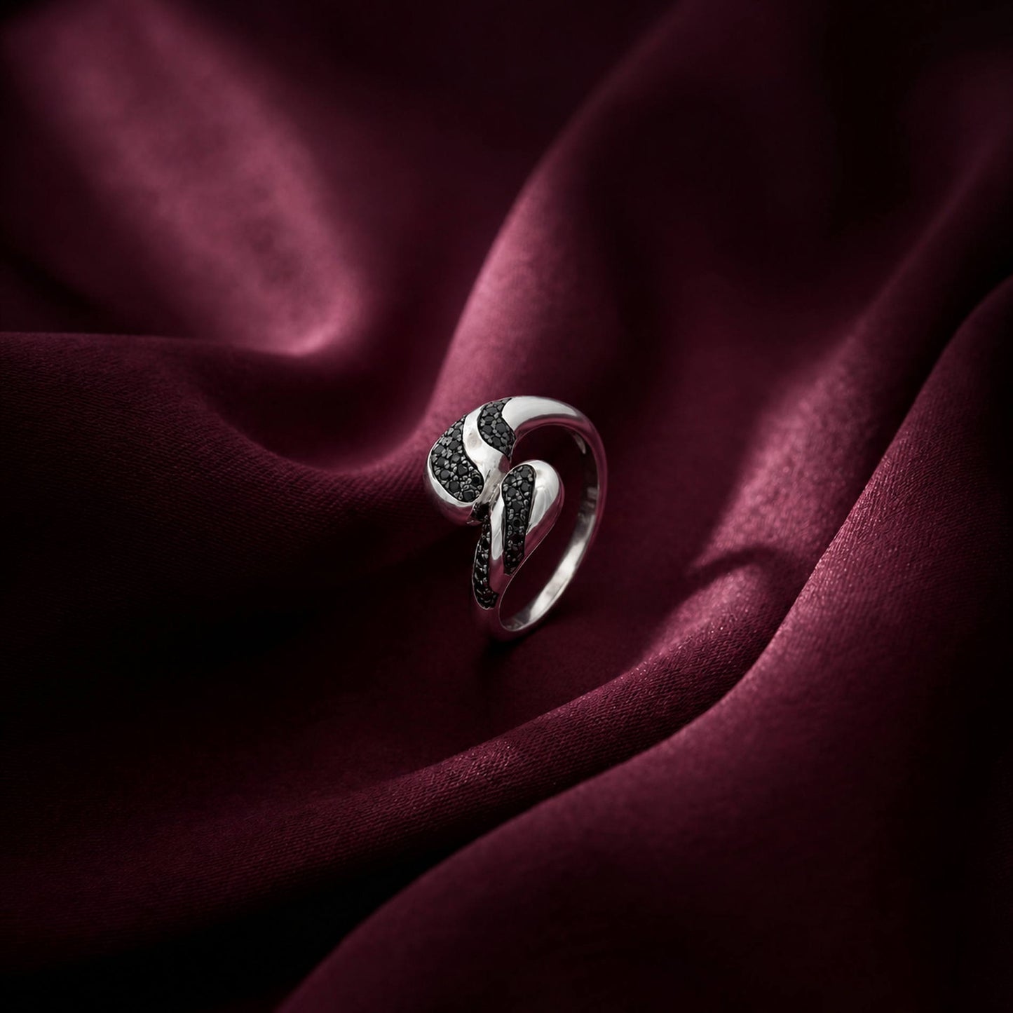 Silver Adjustable Noir Wave Ring product image 4