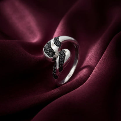 Silver Adjustable Noir Wave Ring product image 3