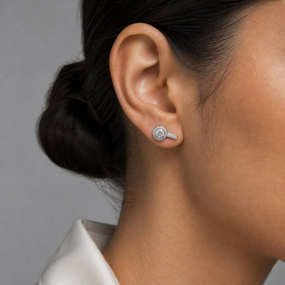 Silver Noor Halo Swing Earrings product image 3