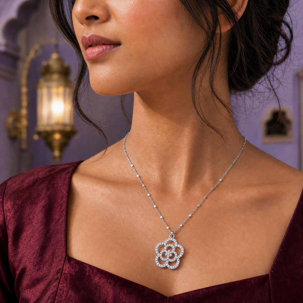 Silver Oria Bloom Pendant product image 6