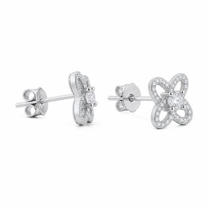 Silver Oria Clover Bloom Earrings product image 3