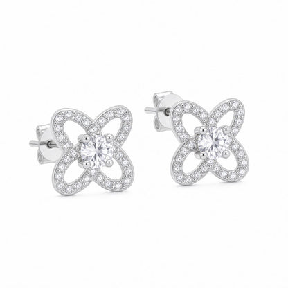Silver Oria Clover Bloom Earrings product image 2